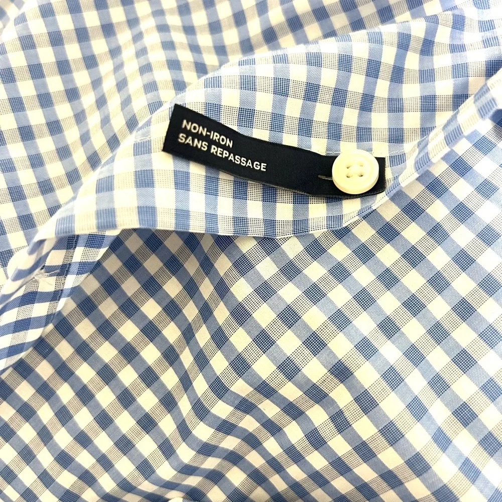 Tommy Hilfiger Light Blue Gingham Men's Shirt - Picture 4 of 5